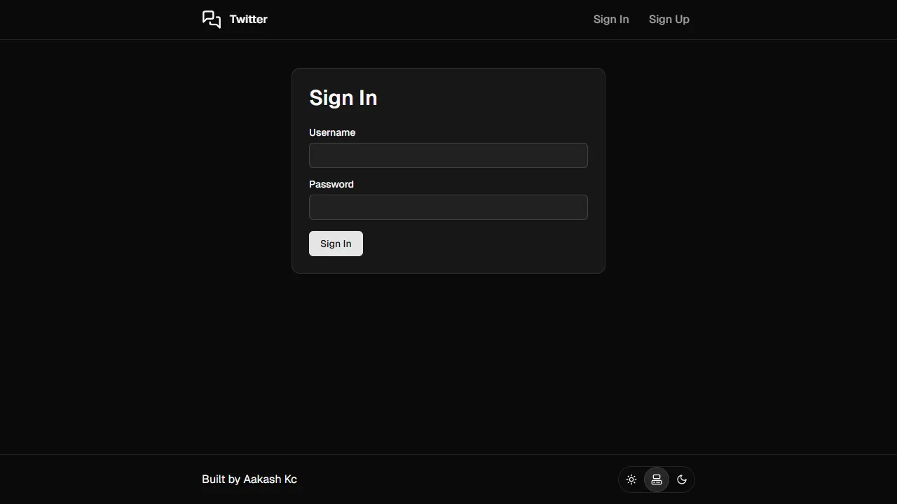 The login page.