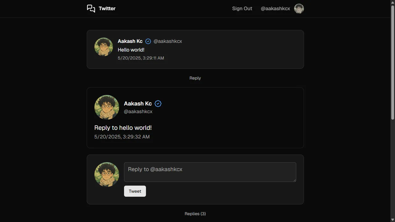 A tweet page.