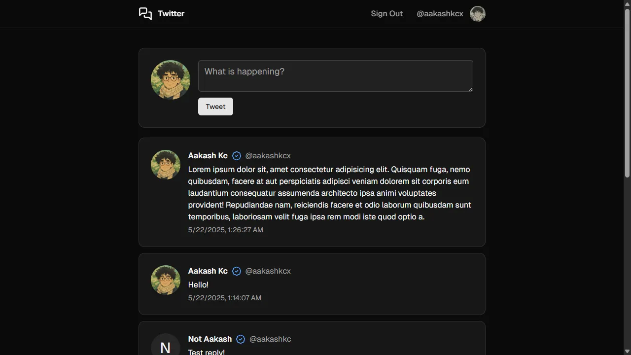 A twitter clone web application.